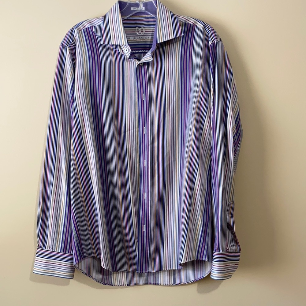 Bugatchi Shaped Fit Button Down Size Medium - image 1